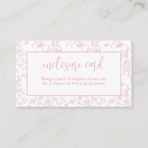 Carte D'accompagnement Toile rose De Joy Chinoiserie