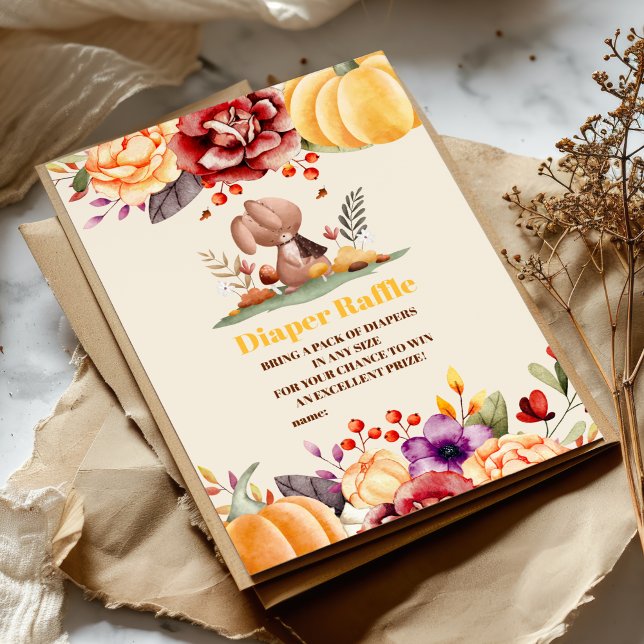 Carte D'accompagnement Tomber dans l'amour Baby Woodland Diapper Raffer (Créateur téléchargé)