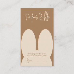Carte D'accompagnement Tombola de couches pour lapin mignon