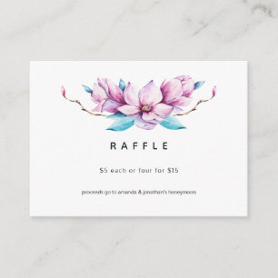 Carte D'accompagnement Tombola de mariage floral Magnolia