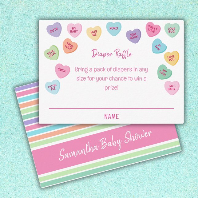 Carte D'accompagnement tombole petit baby shower amoureux (Créateur téléchargé)