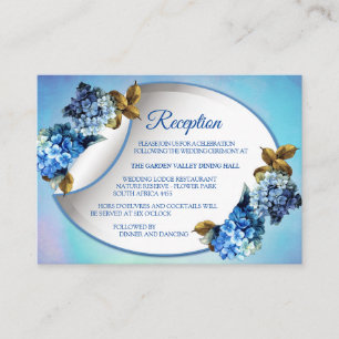 Carte D'accompagnement Tons de l'aquarelle bleue