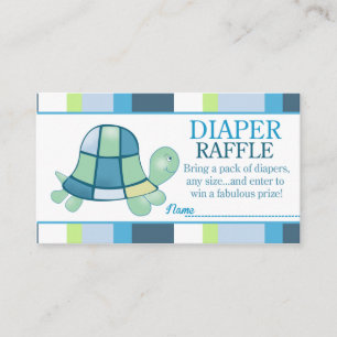 Carte D'accompagnement Tortue Bay Baby shower Déchets Raffle