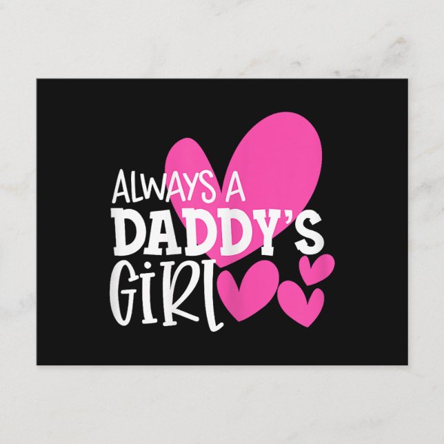 Carte D'accompagnement Toujours une fille de papa Chemise fille filles fe (Devant)