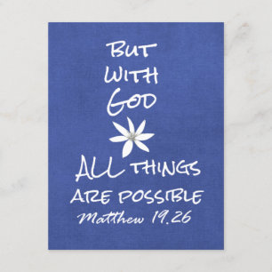 Carte D'accompagnement Tout est possible Bible Verse