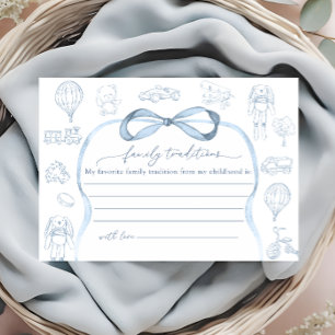 Carte D'accompagnement Traditions familiales Toile De Jouy bleue