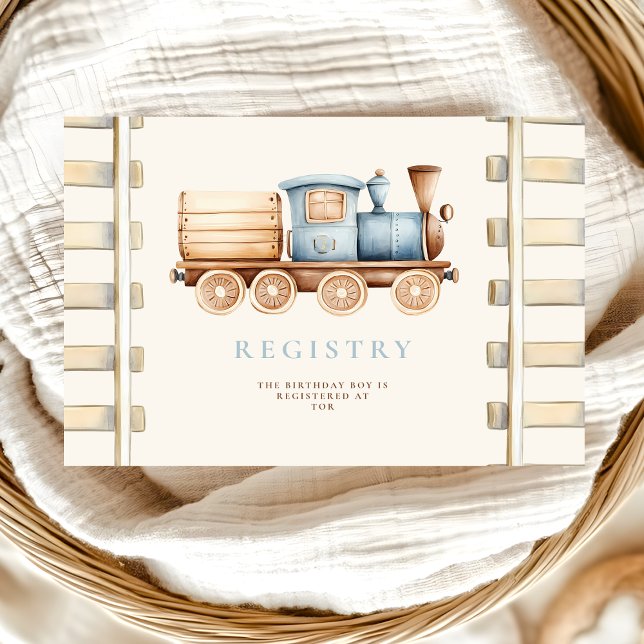 Carte D'accompagnement Train 1er Anniversaire Registre (Créateur téléchargé)