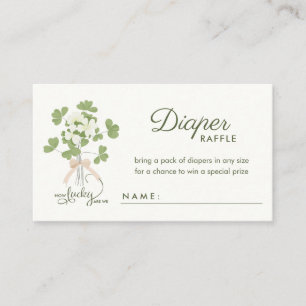 Carte D'accompagnement Trèfle Chanceux Moderne Chic avec Baby Shower à Ru