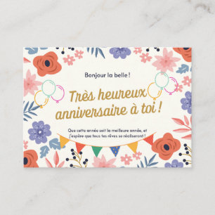 Carte D'accompagnement trés heureux anniveraire à toi