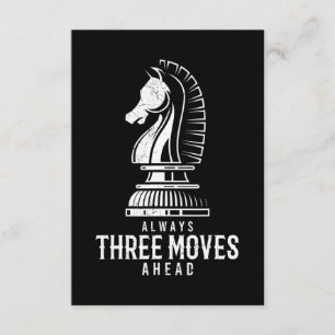 Carte D'accompagnement Trois Déménagements Avant J'Échecs Matt Jeu Pièce