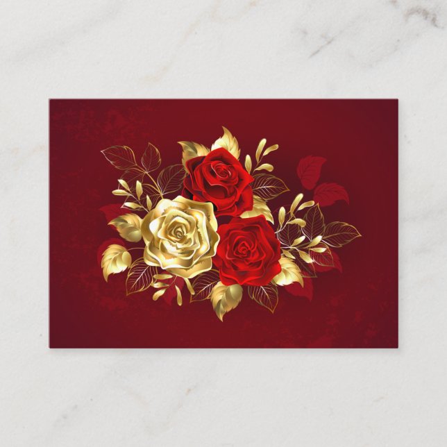 Carte D'accompagnement Trois Roses de bijoux (Devant)