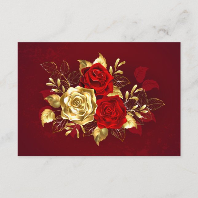 Carte D'accompagnement Trois Roses de bijoux (Devant)