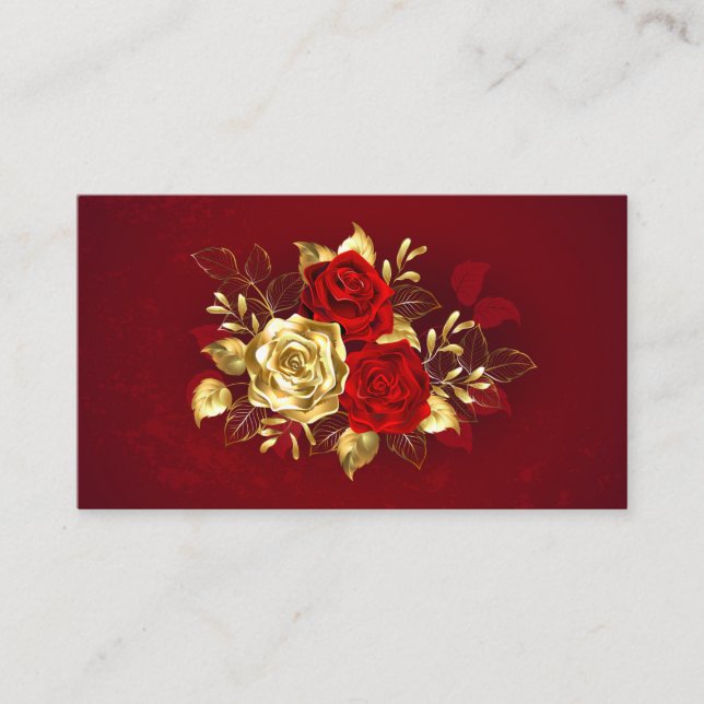 Carte D'accompagnement Trois Roses de bijoux (Devant)