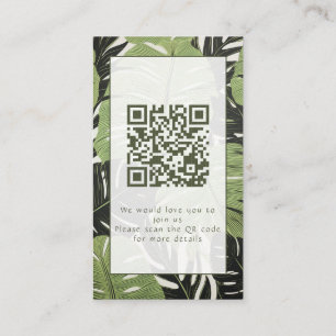 Carte D'accompagnement Tropical s'il vous plaît RSVP Bold & Modern Green