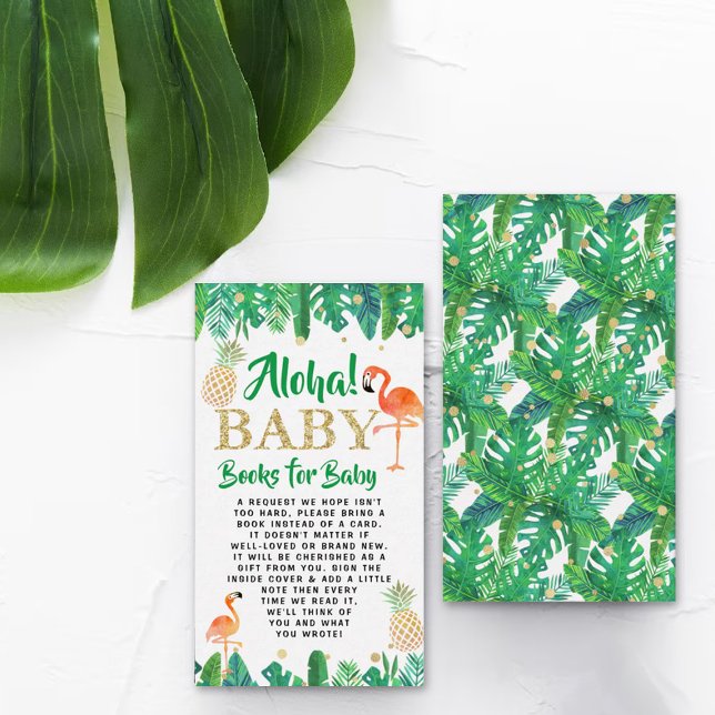 Carte D'accompagnement Tropical Summer Beach Luau Boys Baby shower Book (Créateur téléchargé)