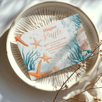 Tropical Summer Beach Starfish Diapper Raffle