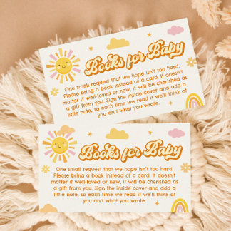 Carte D'accompagnement Tu es mon soleil Livres pour bébé à la Baby Shower