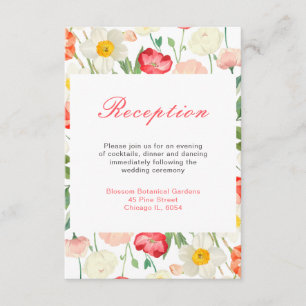 Carte D'accompagnement Tulipes et Daffodils Mariage de printemps