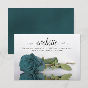 Carte D'accompagnement Turquoise ou Turquoise Rose Elegant Wedding Websit
