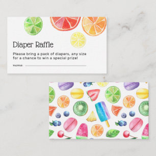 Carte D'accompagnement Tutti Fruitti Baby Shower Tirage de Couches
