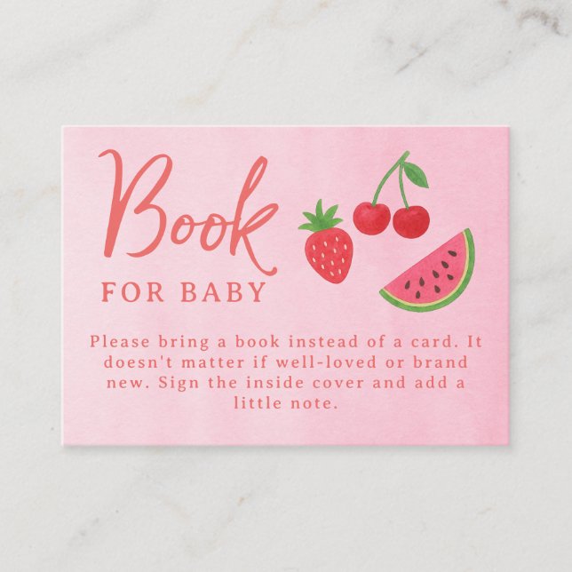 Carte D'accompagnement Tutti Frutti Baby Shower  (Devant)