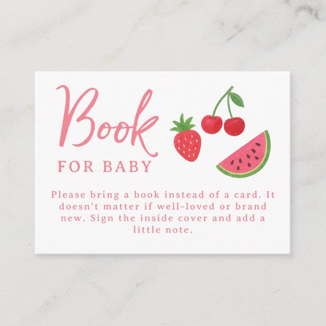 Carte D'accompagnement Tutti Frutti Baby Shower  (Devant)