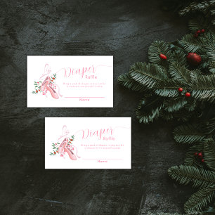 Carte D'accompagnement Tutu de ballerine rose Tirage de couche bébé Showe