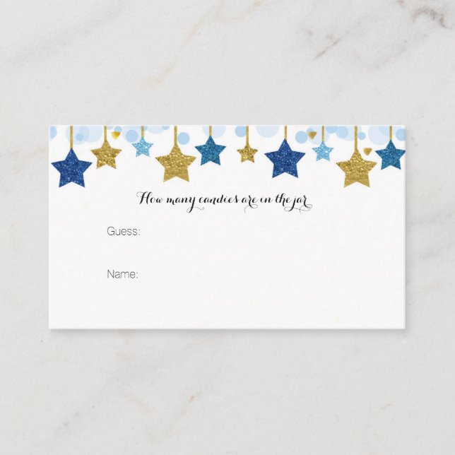 Carte D'accompagnement Twinkle Combien de bonbons dans le pot Card (Devant)