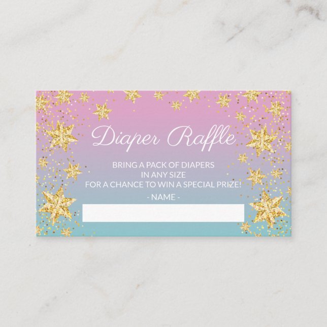 Carte D'accompagnement Twinkle Little Star Baby Show Diaper Raffle Ticket (Devant)