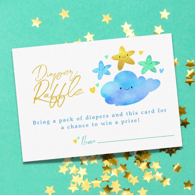 Carte D'accompagnement Twinkle Little Star Baby shower Déchets Raffle (Créateur téléchargé)