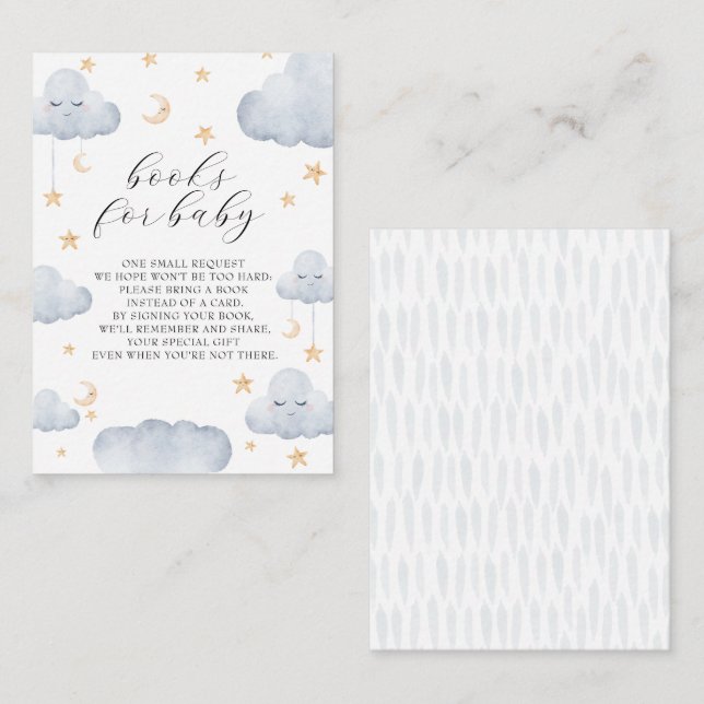 Carte D'accompagnement Twinkle Little Star Baby showers Livres Pour Bébé (Devant / Derrière)