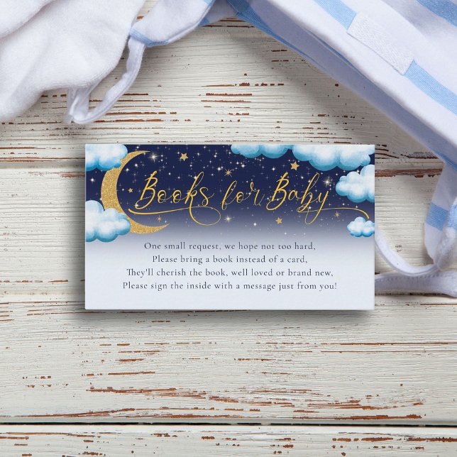 Carte D'accompagnement Twinkle Little Star Blue Boy Baby shower Livres (Créateur téléchargé)