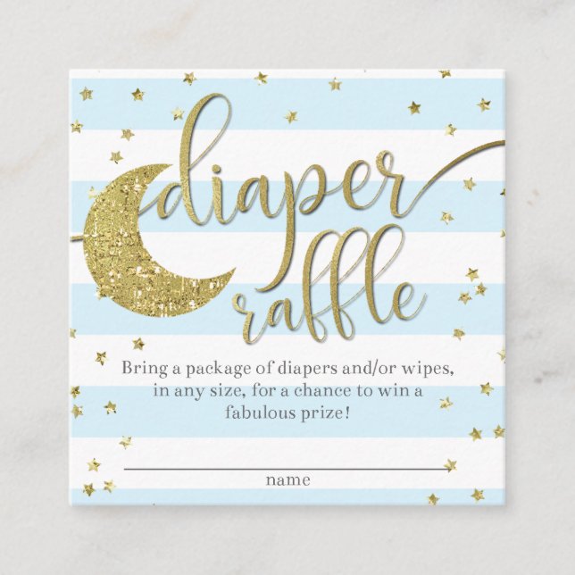 Carte D'accompagnement Twinkle Twinkle Little Star Blue Diaper Raffle (Devant)