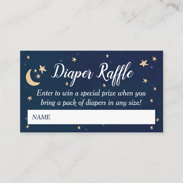 Carte D'accompagnement Twinkle Twinkle Little Star Diaper Raffle (Devant)