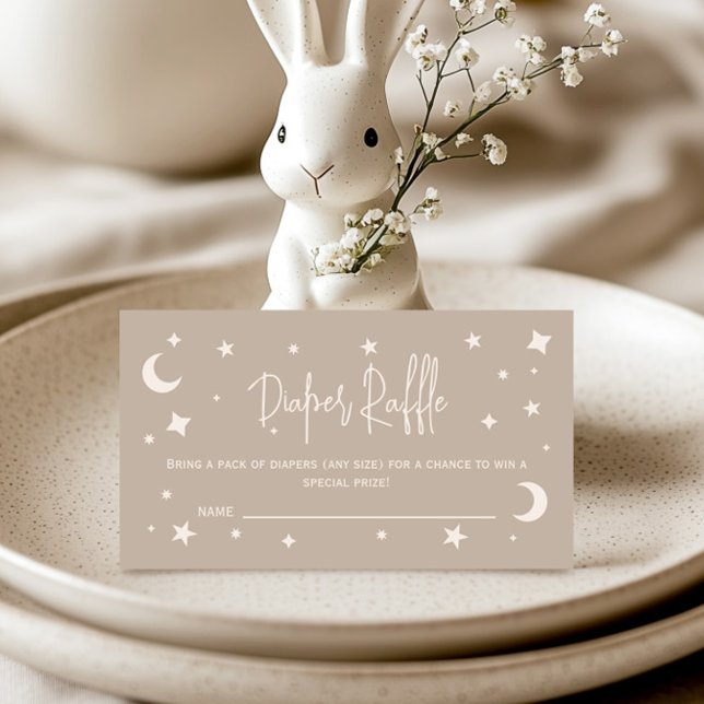 Carte D'accompagnement Twinkle Twinkle Little Star Diaper Raffle Ticket (Créateur téléchargé)