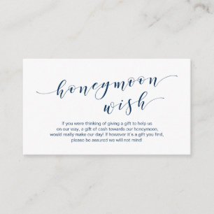 Carte D'accompagnement Type de marine moderne, Mariage Honeymoon Wish Fun