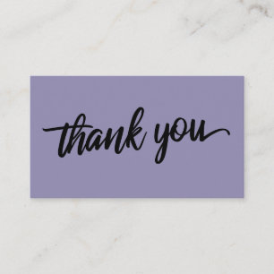 Carte D'accompagnement Typographie de script minimale Merci pourpre Dusty