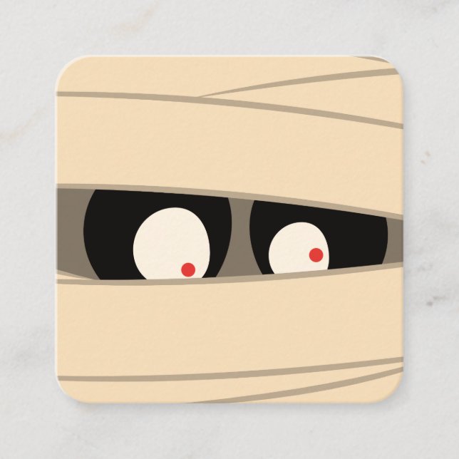 Carte D'accompagnement Typographie moderne Mummy Monster Halloween (Devant)