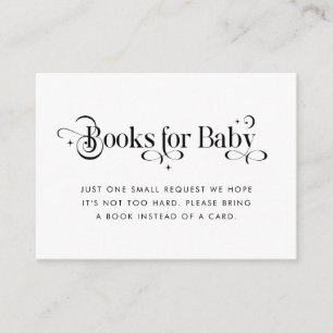 Carte D'accompagnement Typographie vintage Livres rétro pour Baby shower