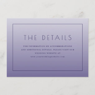 Carte D'accompagnement Typographie Violet Sophistiqué