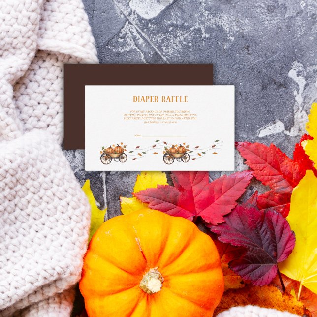 Carte D'accompagnement Un Baby shower D'Automne Un Peu Citrouille Neutre  (Créateur téléchargé)