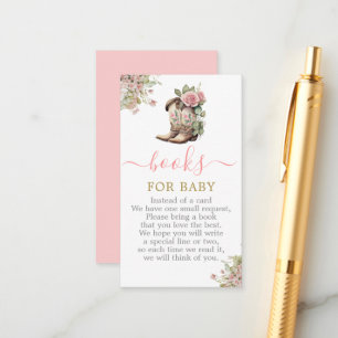 Carte D'accompagnement Un Baby shower de petite fille livre pour bébé