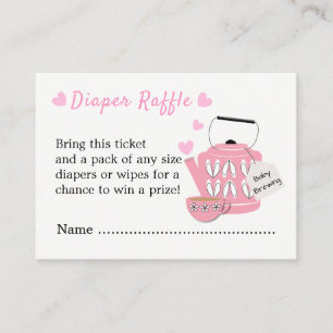 Carte D'accompagnement Un Bébé Brasse Bébé Fille Douche Raffle