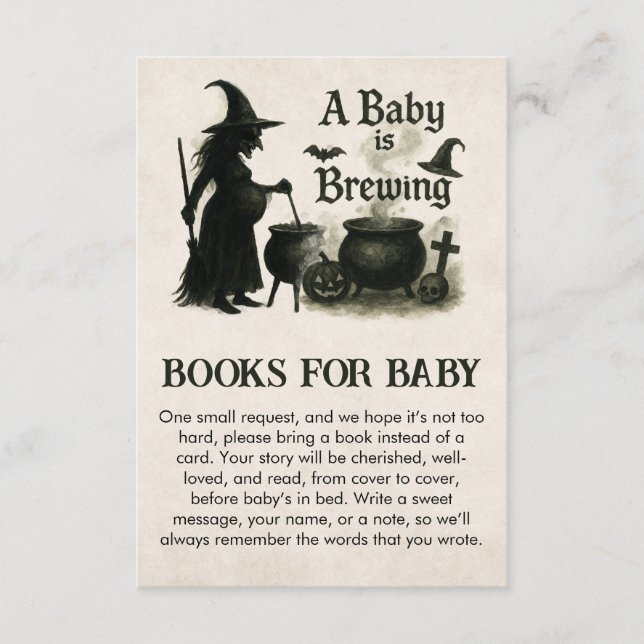 Carte D'accompagnement Un bébé brasse des livres de Baby shower pour bébé (Devant)