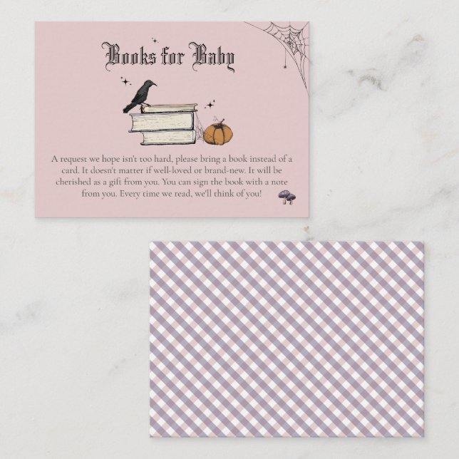 Carte D'accompagnement Un bébé brasse des livres pour bébé Baby shower ro (Devant / Derrière)