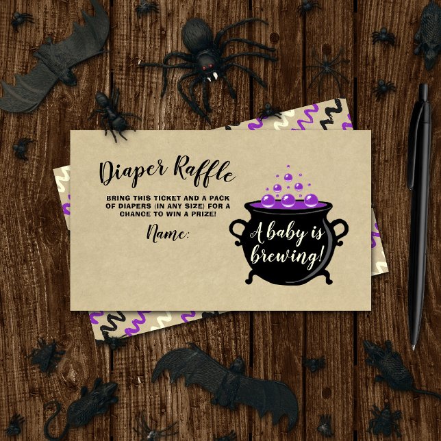 Carte D'accompagnement Un Bébé Doux Brasse Le Baby shower D'Halloween (Créateur téléchargé)