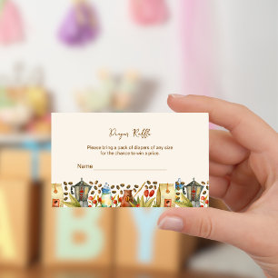 Carte D'accompagnement Un Billet de Tombola de Couches pour Café Baby Is 