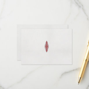 Carte D'accompagnement un design de motif rouge et blanc