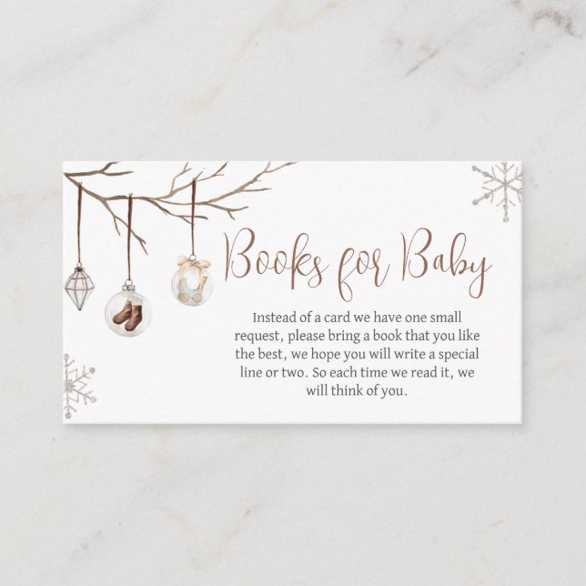 Carte D'accompagnement Un joyeux petit livre de Noël d'hiver pour bébé (Devant)