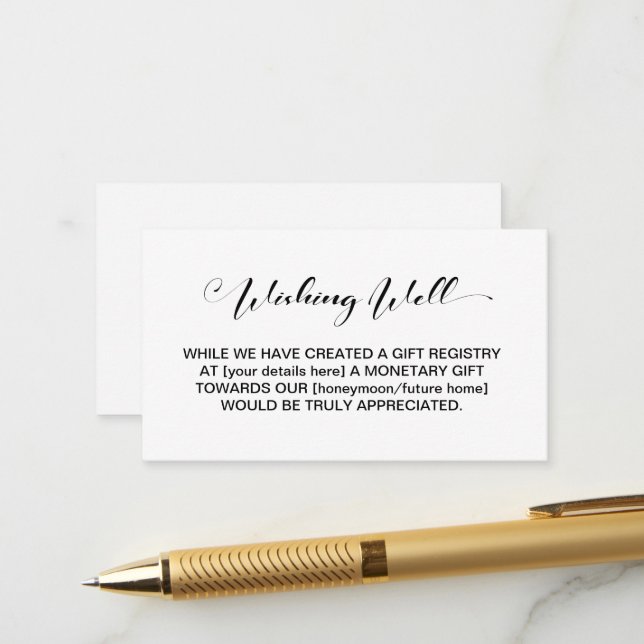 Carte D'accompagnement Un Mariage simple qui veut bien (Devant/Arrière en situation)